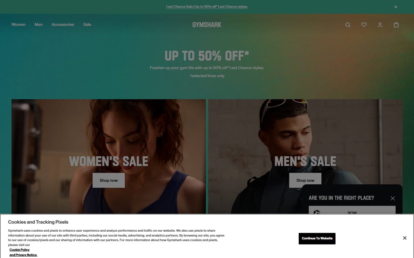 Gymshark website preview