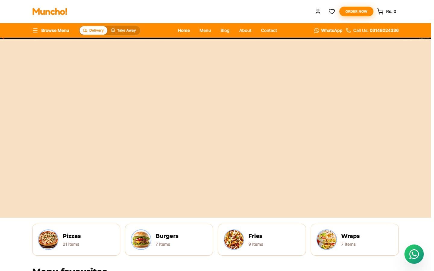 Muncho Bites website preview